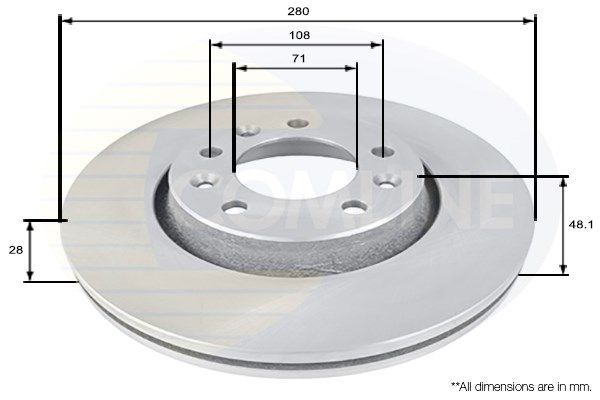 COMLINE Тормозной диск ADC1580V