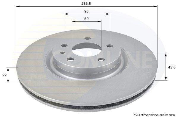 COMLINE Тормозной диск ADC1805V