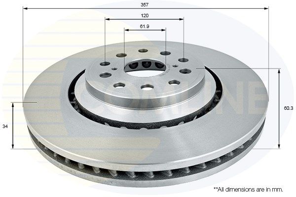 COMLINE Тормозной диск ADC2510V