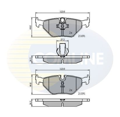 COMLINE Комплект тормозных колодок, дисковый тормоз CBP01011