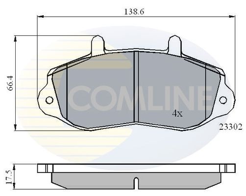 COMLINE Комплект тормозных колодок, дисковый тормоз CBP01021