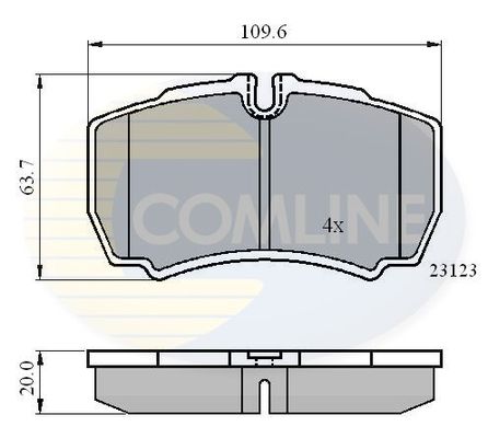 COMLINE Piduriklotsi komplekt,ketaspidur CBP01034