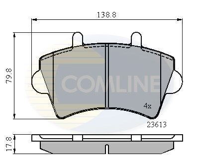 COMLINE Комплект тормозных колодок, дисковый тормоз CBP01035