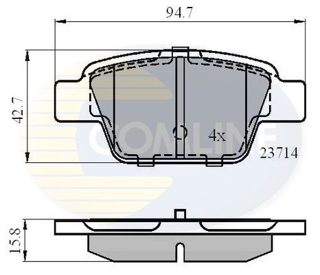 COMLINE Комплект тормозных колодок, дисковый тормоз CBP01039