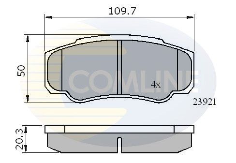 COMLINE Комплект тормозных колодок, дисковый тормоз CBP01042