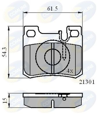 COMLINE Комплект тормозных колодок, дисковый тормоз CBP01067