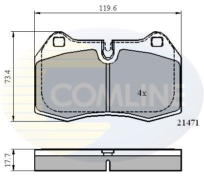 COMLINE Piduriklotsi komplekt,ketaspidur CBP01097