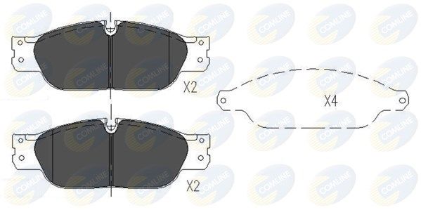 COMLINE Комплект тормозных колодок, дисковый тормоз CBP01103