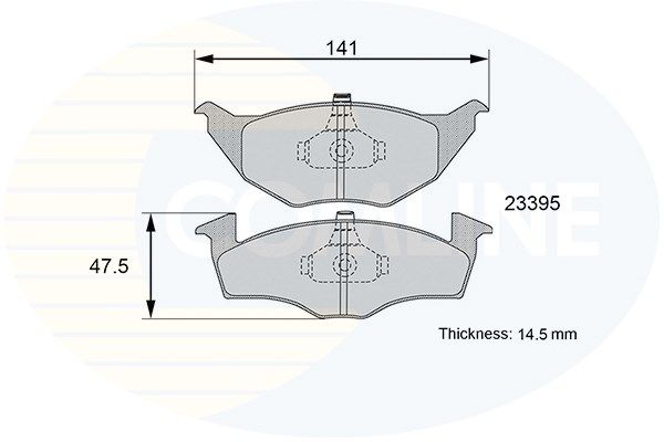 COMLINE Комплект тормозных колодок, дисковый тормоз CBP01144