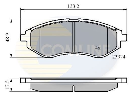 COMLINE Piduriklotsi komplekt,ketaspidur CBP01186