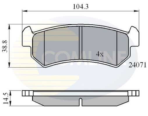 COMLINE Комплект тормозных колодок, дисковый тормоз CBP01191