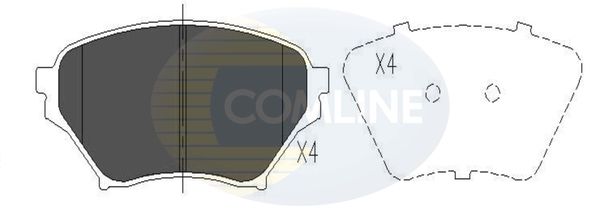 COMLINE Комплект тормозных колодок, дисковый тормоз CBP01206