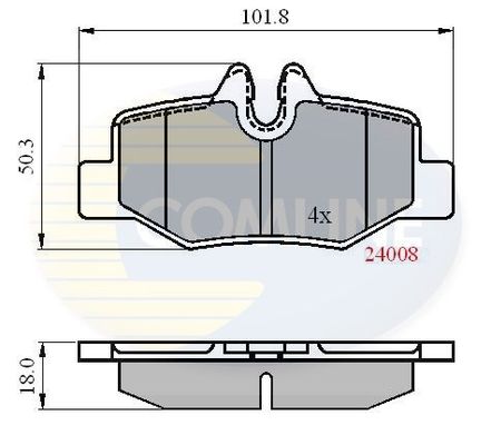 COMLINE Комплект тормозных колодок, дисковый тормоз CBP01306