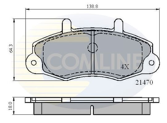 COMLINE Комплект тормозных колодок, дисковый тормоз CBP0132