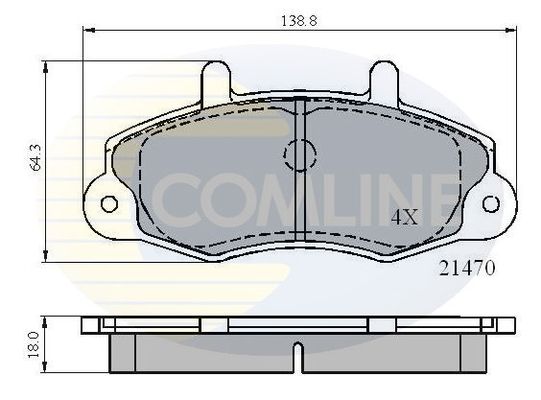 COMLINE Piduriklotsi komplekt,ketaspidur CBP0132