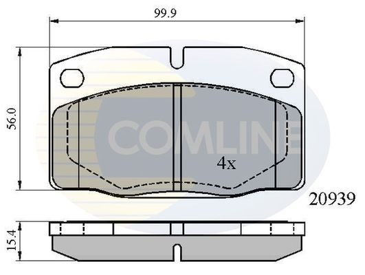 COMLINE Комплект тормозных колодок, дисковый тормоз CBP0135