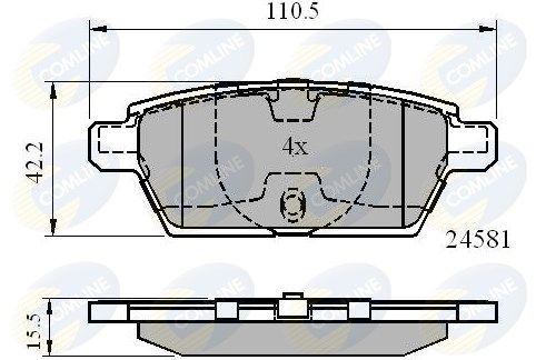 COMLINE Комплект тормозных колодок, дисковый тормоз CBP01514