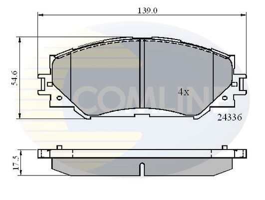 COMLINE Комплект тормозных колодок, дисковый тормоз CBP01515