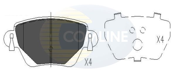 COMLINE Комплект тормозных колодок, дисковый тормоз CBP01517