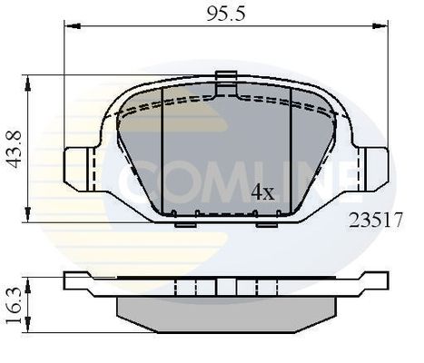 COMLINE Комплект тормозных колодок, дисковый тормоз CBP01559