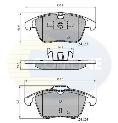 COMLINE Комплект тормозных колодок, дисковый тормоз CBP01591