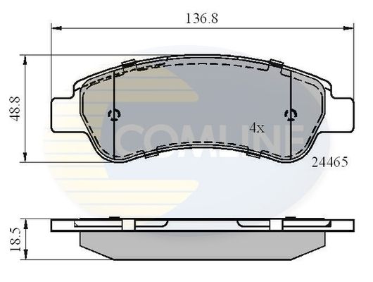 COMLINE Комплект тормозных колодок, дисковый тормоз CBP01604