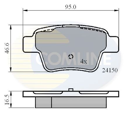 COMLINE Piduriklotsi komplekt,ketaspidur CBP01658