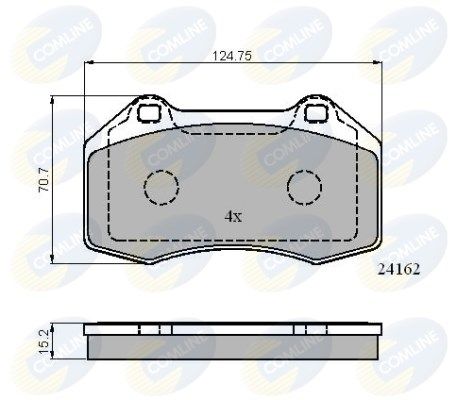 COMLINE Комплект тормозных колодок, дисковый тормоз CBP01703