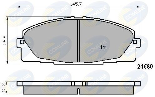 COMLINE Комплект тормозных колодок, дисковый тормоз CBP01706