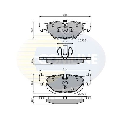 COMLINE Piduriklotsi komplekt,ketaspidur CBP01708