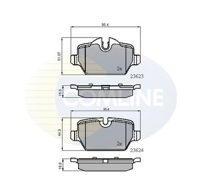 COMLINE Комплект тормозных колодок, дисковый тормоз CBP01710