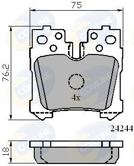 COMLINE Piduriklotsi komplekt,ketaspidur CBP01722