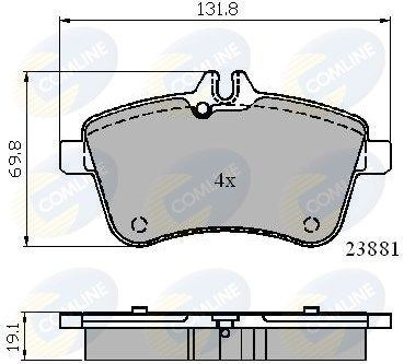 COMLINE Piduriklotsi komplekt,ketaspidur CBP01723