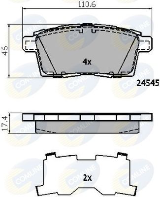 COMLINE Piduriklotsi komplekt,ketaspidur CBP01731