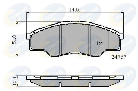 COMLINE Комплект тормозных колодок, дисковый тормоз CBP01773