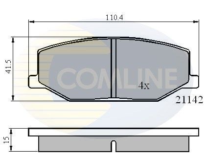 COMLINE Комплект тормозных колодок, дисковый тормоз CBP0195