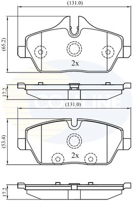 COMLINE Piduriklotsi komplekt,ketaspidur CBP02160