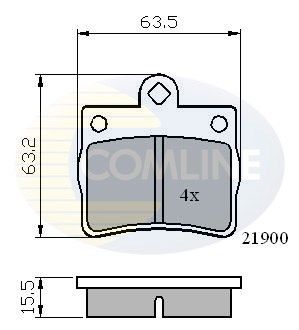 COMLINE Комплект тормозных колодок, дисковый тормоз CBP0220