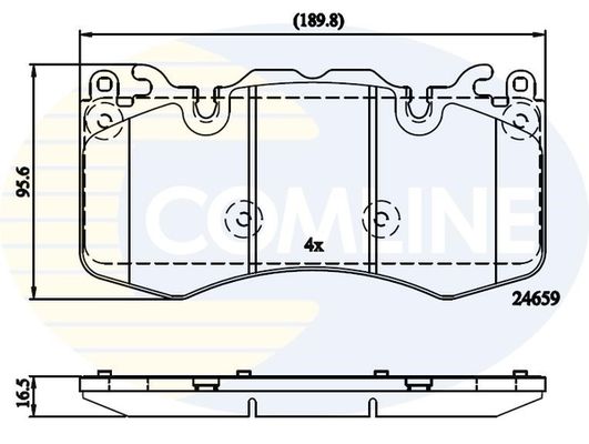 COMLINE Комплект тормозных колодок, дисковый тормоз CBP02211