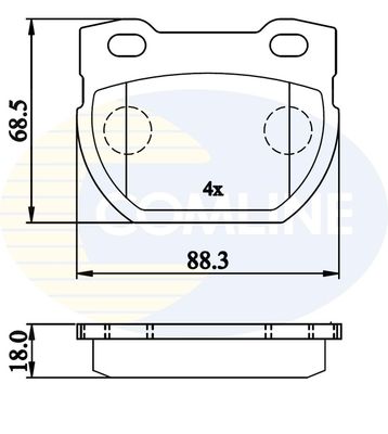 COMLINE Комплект тормозных колодок, дисковый тормоз CBP02215