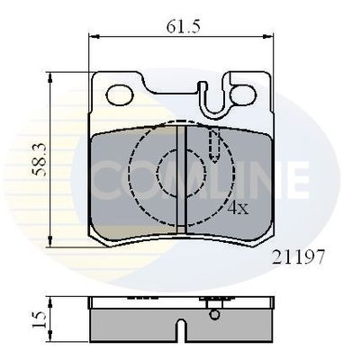 COMLINE Комплект тормозных колодок, дисковый тормоз CBP0226