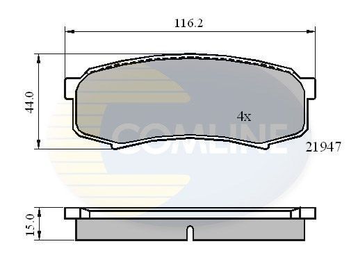 COMLINE Комплект тормозных колодок, дисковый тормоз CBP0404