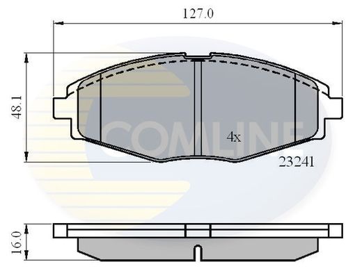 COMLINE Комплект тормозных колодок, дисковый тормоз CBP0486