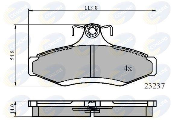 COMLINE Piduriklotsi komplekt,ketaspidur CBP0495