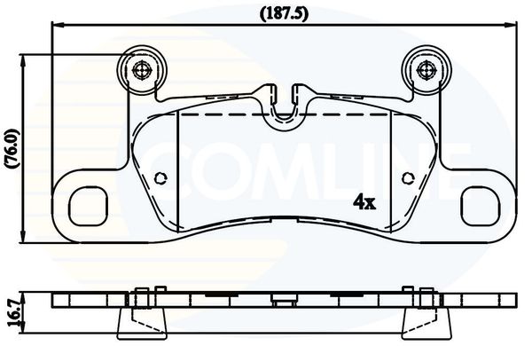 COMLINE Piduriklotsi komplekt,ketaspidur CBP06048