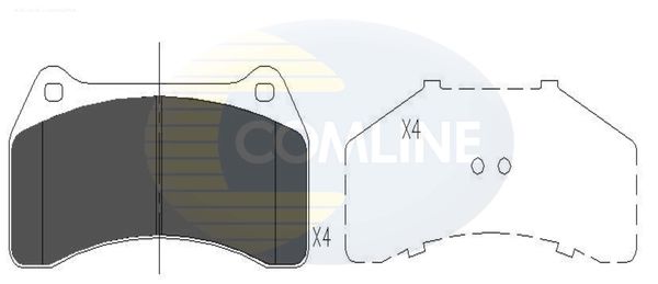 COMLINE Комплект тормозных колодок, дисковый тормоз CBP06056