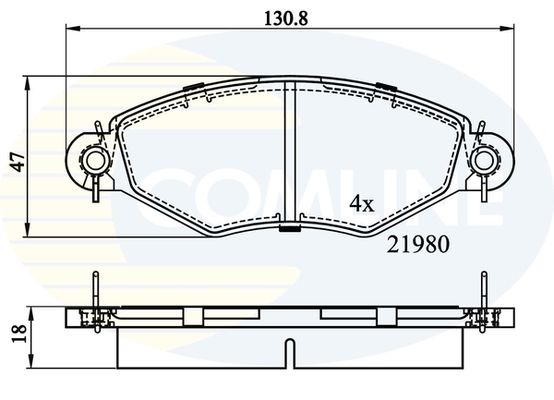 COMLINE Комплект тормозных колодок, дисковый тормоз CBP0704