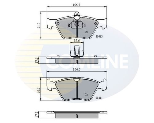 COMLINE Piduriklotsi komplekt,ketaspidur CBP0738