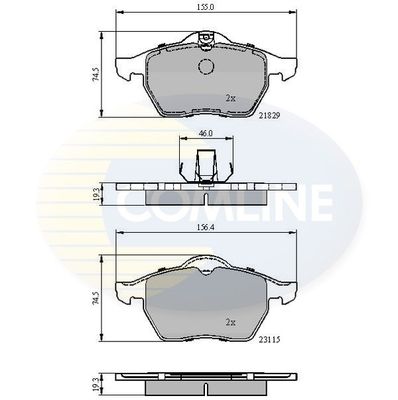 COMLINE Комплект тормозных колодок, дисковый тормоз CBP0749
