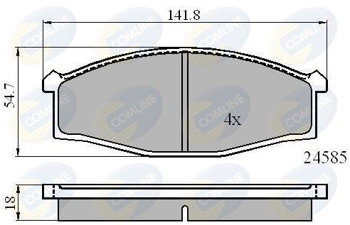 COMLINE Piduriklotsi komplekt,ketaspidur CBP0758